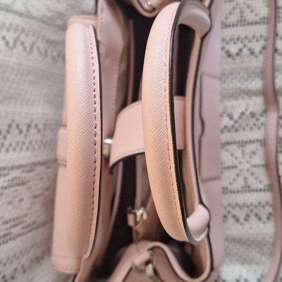 CALVIN KLEIN Pink Satchel with Silver Clasp and Saffiano Leather - Picture 3 of 9